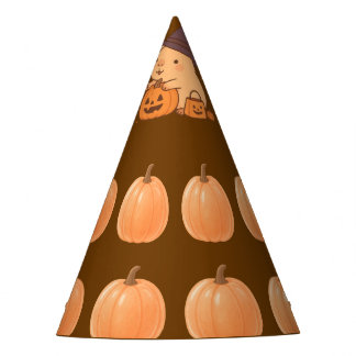 Chapeaux De Fêtes Cute Capybara on Pumpkin Halloween Party Hat