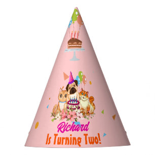 Chapeaux De Fêtes Cute Chien Chiot Puppy Theme Fête d'Anniversaire d