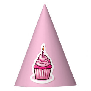 Chapeaux De Fêtes Cute Cupcake Thème Anniversaire Fille Casquette Pe