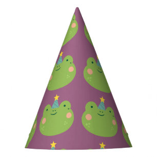 Chapeaux De Fêtes Cute Frog coloré