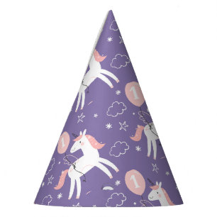Chapeaux De Fêtes Cute Magique Unicorn Casquette de fête d'anniversa