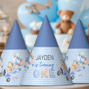 Chapeaux De Fêtes Cute Pastel Bleu Brown Ours Bébé Tourne un