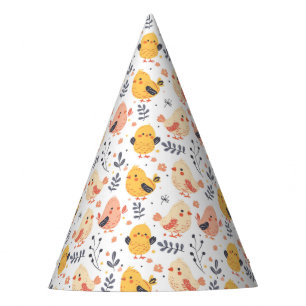 Chapeaux De Fêtes Cute Spring Chicks et modèle floral