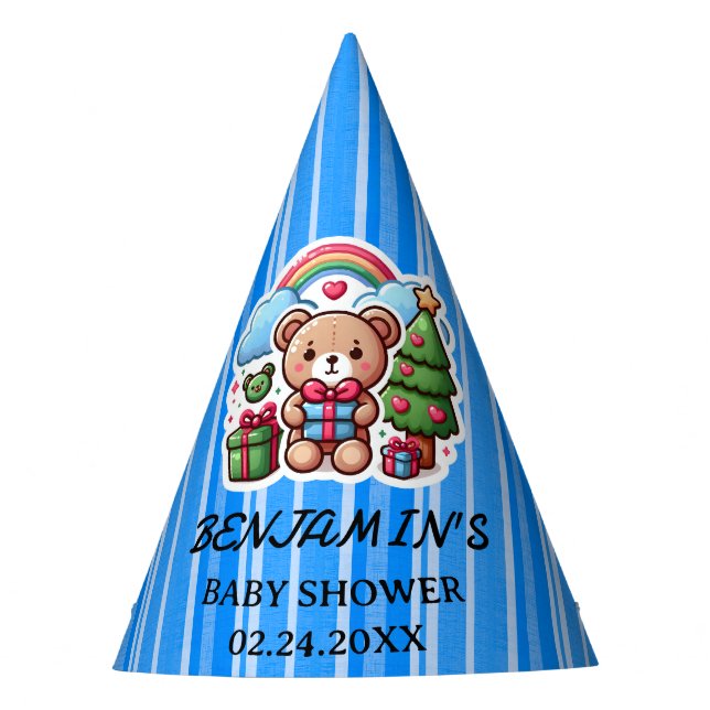 Chapeaux De Fêtes Cute Teddy Bear Anniversaire Papier Casquettes (Devant)