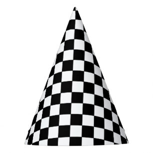 Chapeaux De Fêtes Damier Blanc et Noir