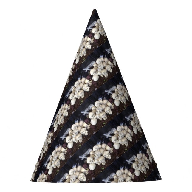 Chapeaux De Fêtes Des crânes effrayants avec des globes oculaires éc (Devant)