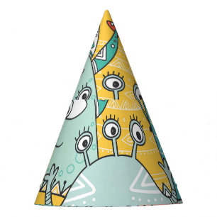 Chapeaux De Fêtes Des monstres mignons de style boho, sans soudure.