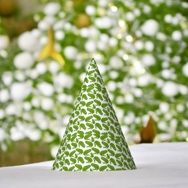 Chapeaux De Fêtes Dessin de grenouille verte (green frog Paper party hat, Kids,adults,party birthday hat,Baby Shower,wedding,celebration hat)