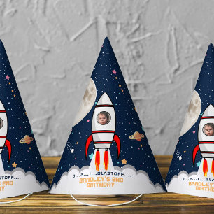 Chapeaux De Fêtes Deux lune Rocket Ship 2e anniversaire Photo