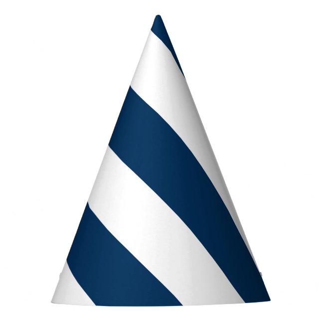 Chapeaux De Fêtes Diagonal Stripes:Bleu bleu marine (Devant)