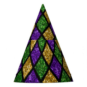 Chapeaux De Fêtes Diamants de paillettes scintillants, arrière - pla