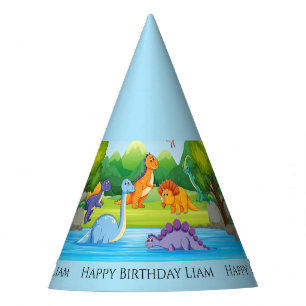Chapeaux De Fêtes Dinosaur Anniversaire Fête Nom du garçon Cute Dino