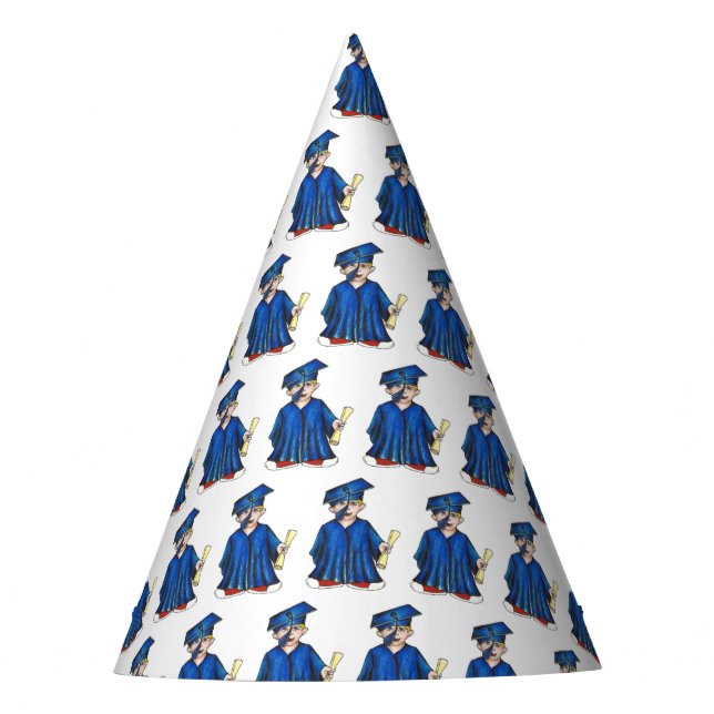 Chapeaux De Fêtes Diplôme d'études supérieures Casquette bleu Diplôm (Devant)