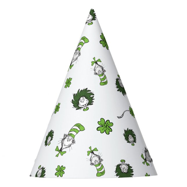 Chapeaux De Fêtes Dr Seuss | Chat dans le Motif Casquette Clover (Devant)