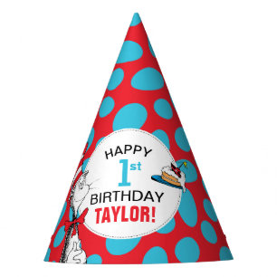 Chapeaux De Fêtes Dr. Seuss Le Chat Chapeauté pour l'anniversaire