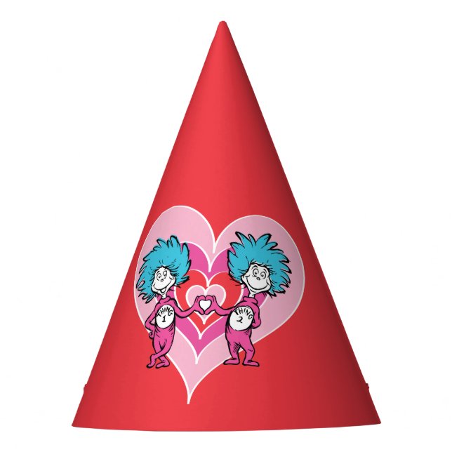 Chapeaux De Fêtes Dr Seuss Valentine| Chose 1 Chose 2 (Devant)