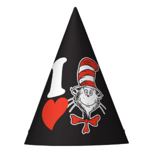 Chapeaux De Fêtes Dr Seuss Valentine J'entends le chat dans le Casq