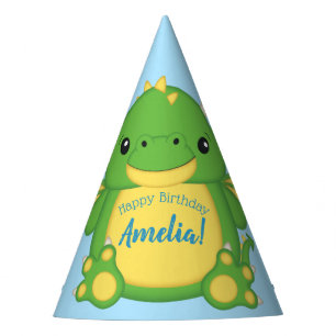 Chapeaux De Fêtes Dragon Birthday Party Blue