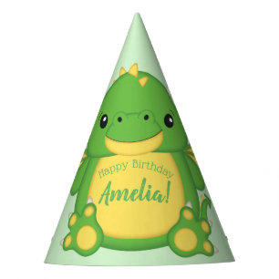 Chapeaux De Fêtes Dragon Birthday Party Green