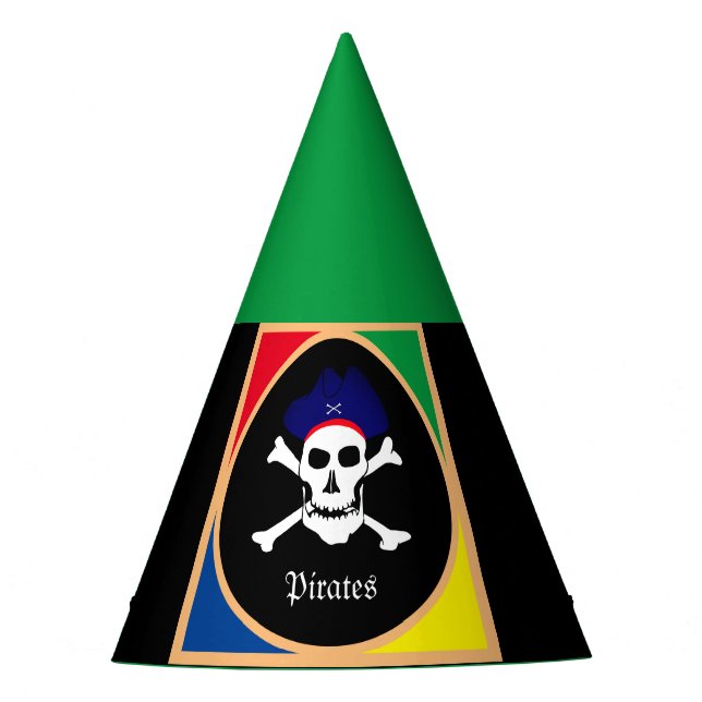 Chapeaux De Fêtes Drapeau Captain & Pirates - Île au trésor /enfants (Devant)