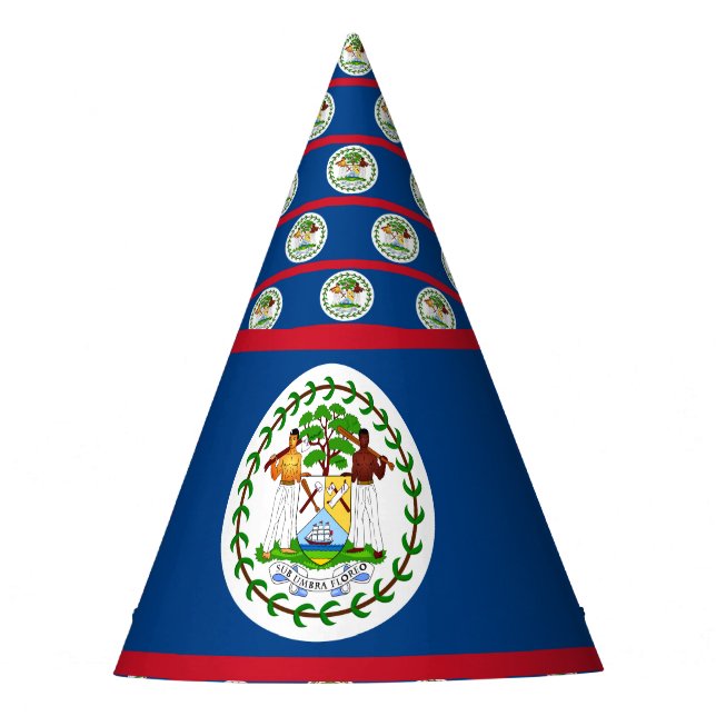 Chapeaux De Fêtes Drapeau de Belize (Devant)
