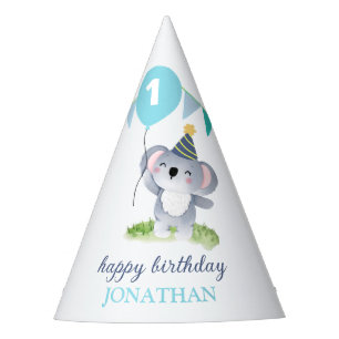 Chapeaux De Fêtes Drapeau de fête de ballon de koala bébé anniversai