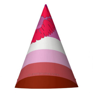 Chapeaux De Fêtes Drapeau de fierté lesbienne au rouge à lèvres Slip