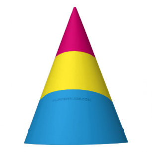 Chapeaux De Fêtes drapeau de fierté pansexuelle SlipperyJoe rose amb
