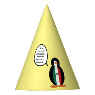 Chapeaux De Fêtes Drapeau mexicain parlant Mme Penguin Casquette du