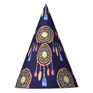 Chapeaux De Fêtes Dreamcatchers Plumes Aquarelle Texture transparent