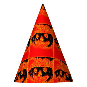 Chapeaux De Fêtes Drôle effrayant Flames d'incendie orange Halloween