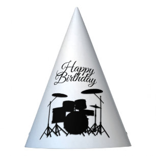 Chapeaux De Fêtes Drums Musique Design bleu