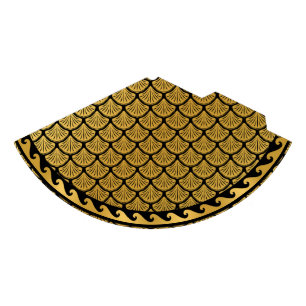 Chapeaux De Fêtes Écailles de sirène Art déco - Vagues noires et or