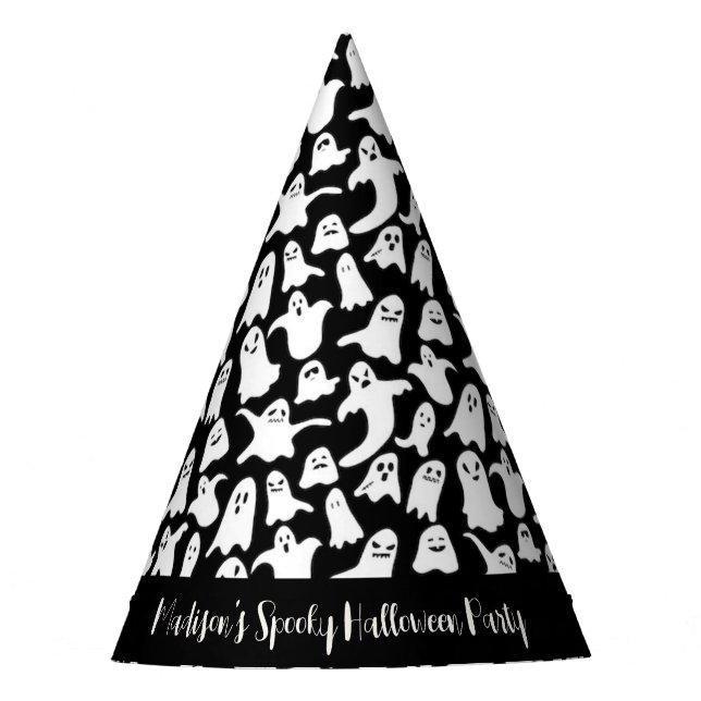 Chapeaux De Fêtes Éffrayant fantôme halloween Casquette du parti noi (Devant)