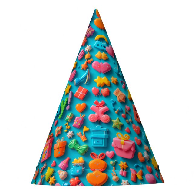 Chapeaux De Fêtes Éléments colorés de célébration d'anniversaire (Devant)