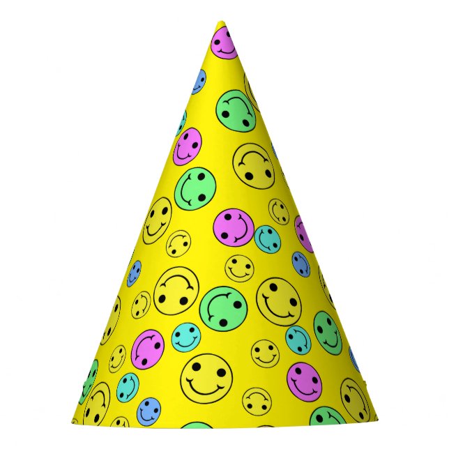 Chapeaux De Fêtes Emoji souriant face II Casquette du parti Jaune (Devant)