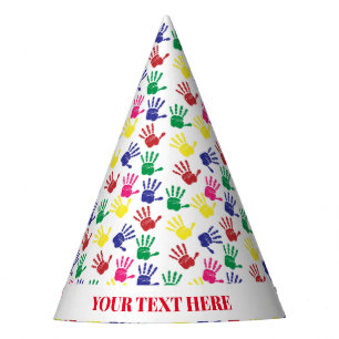 Chapeaux De Fêtes Empreinte colorée pour enfants Anniversaire