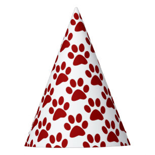 Chapeaux De Fêtes Empreinte de patte rouge