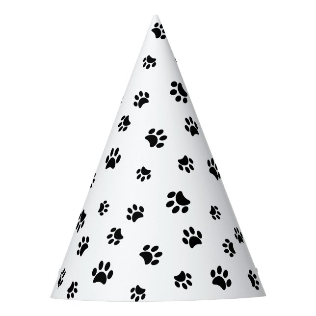 Chapeaux De Fêtes Empreintes de pattes noirs (Devant)