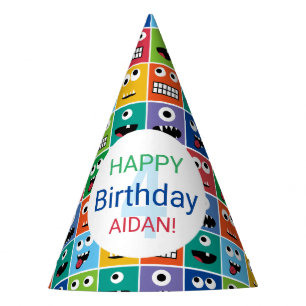 Chapeaux De Fêtes Enfants personnalisés Monster Birthday Party Ajout