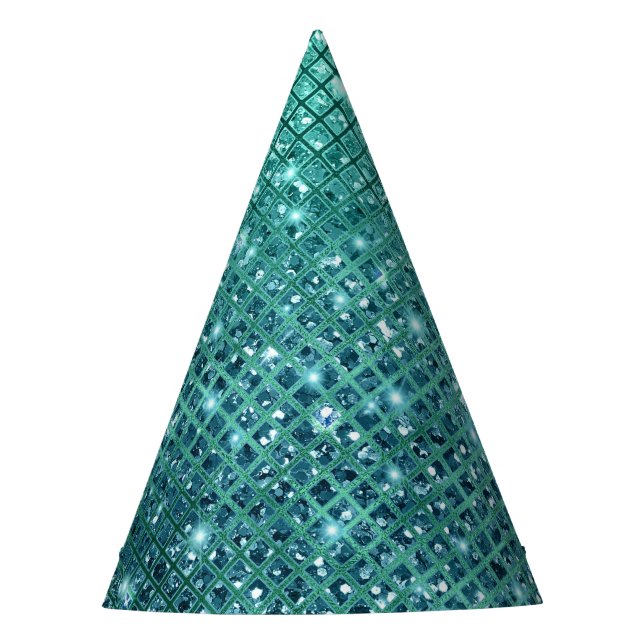Chapeaux De Fêtes Éperche verte Turquoise Aqua (Devant)