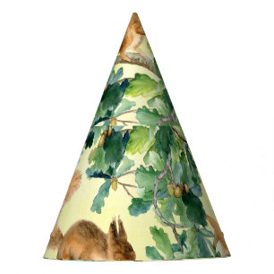 Chapeaux De Fêtes Equipe aquarelle, chêne motif sans soudure.