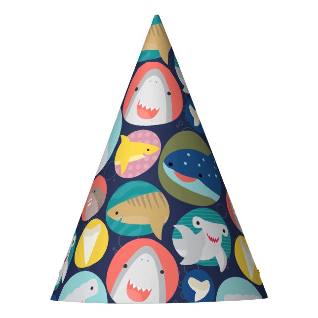 Chapeaux De Fêtes Espèces de requins mignons (Devant)