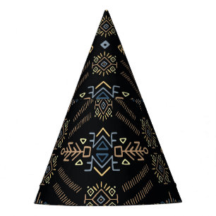 Chapeaux De Fêtes Ethnic Vintage : Motif sans couture tiré à la main