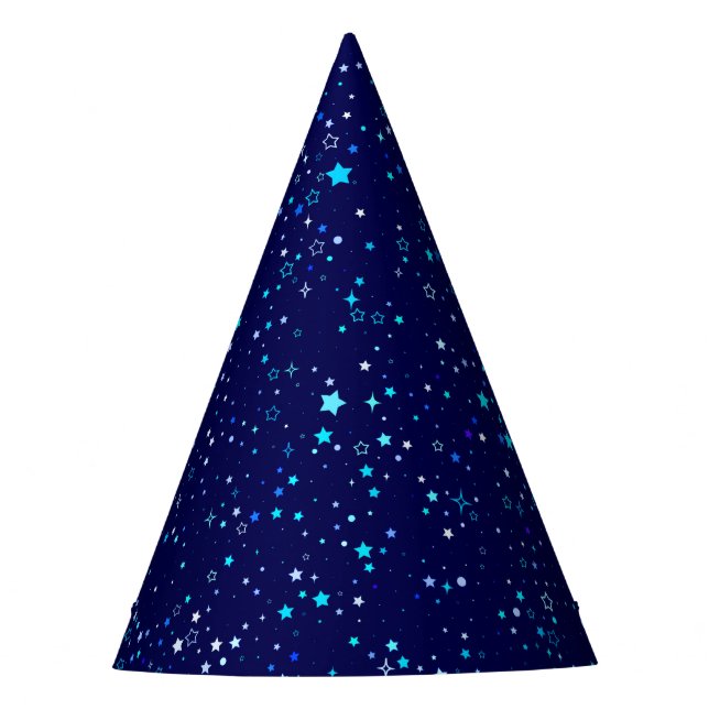 Chapeaux De Fêtes Étoiles bleues 2 (Devant)