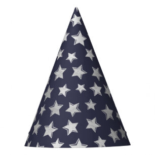 Chapeaux De Fêtes Etoiles brillantes d'argent - Casquette du Blue Ar