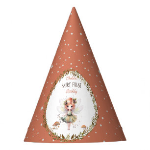 Chapeaux De Fêtes Fairy First Woodland Animaux Champignons 1er anniv