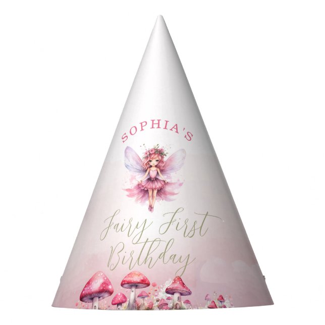 Chapeaux De Fêtes Fairy Premier Anniversaire Enchanted Woods (Devant)