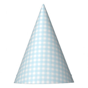 Chapeaux De Fêtes Faye et Lauren En vichy bleu clair
