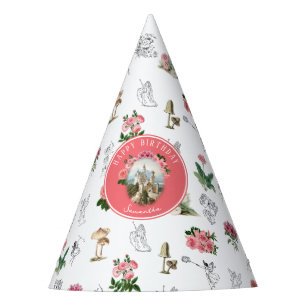 Chapeaux De Fêtes Fées Rose Floral Champignons Fairy Castle Annivers